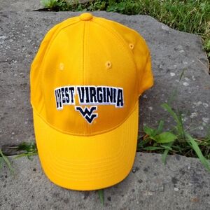 West Virginia Baseball Hat Velcro College WV Yellow Unisex One Size